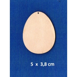 Jajko 2 5cm, jajko 5cm, sklejka 3mm / jajko z zawieszką otworem / 0555